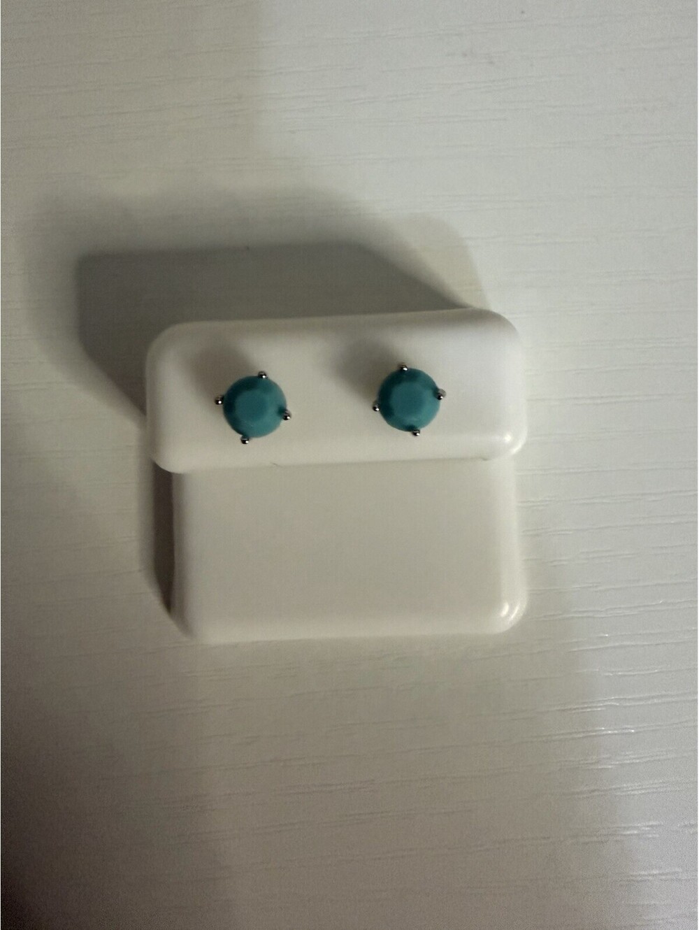 Sterling Silver Turquoise Stud Push Back Earrings Brand New